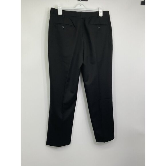 Mens Black Dress Pants 36x30 100% Polyester Made In Vietnam - Picture 2 of 7